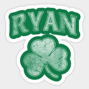 Ryan Irish Shamrock St Patricks Day Sticker